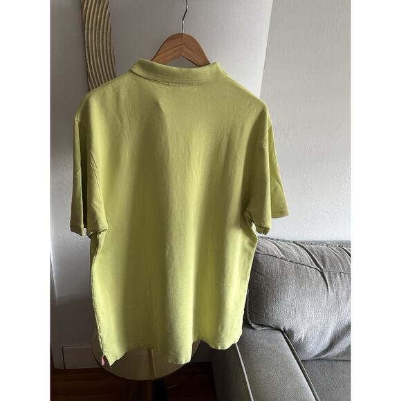 Psycho Bunny Pique Polo Lime Green Pink Logo Size 9 XXXL USA Pima cotton - Picture 3 of 15